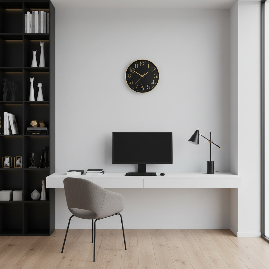 BlushTime | Modern Rose Gold Wall Clock 30 cm