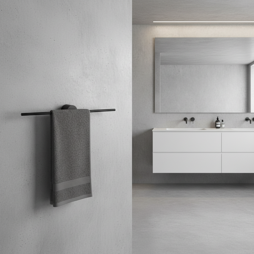 Elegant Portable Metal Towel Rack | Modern Bathroom Accessory