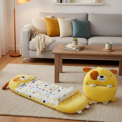 2-in-1 Plush Toy Sleeping Bag for Kids Ages 3-8 1