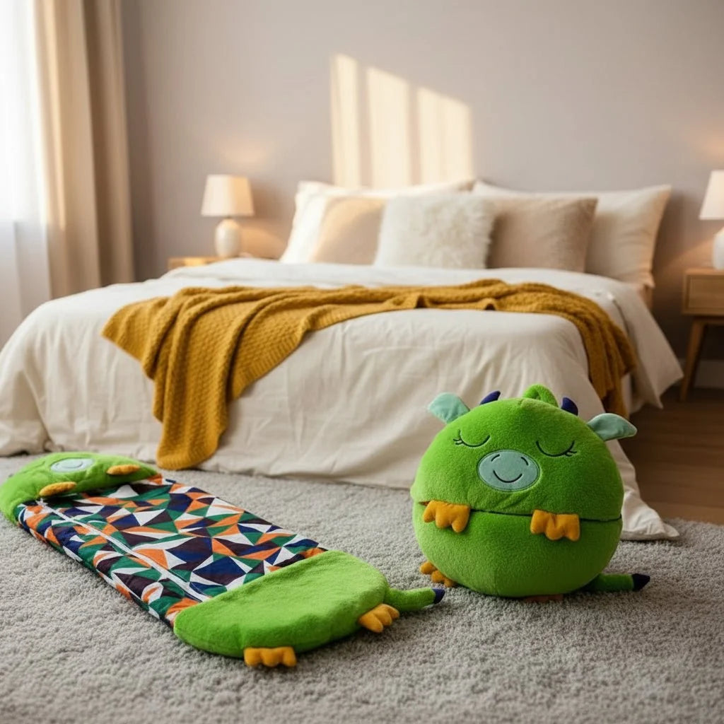 2-in-1 Plush Toy Sleeping Bag for Kids Ages 3-8 3