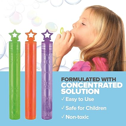 36-Pack Bubble Tubes Colorful Kids Party Favors 3