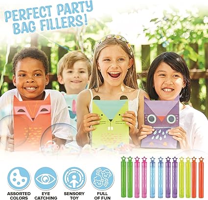 36-Pack Bubble Tubes Colorful Kids Party Favors 4