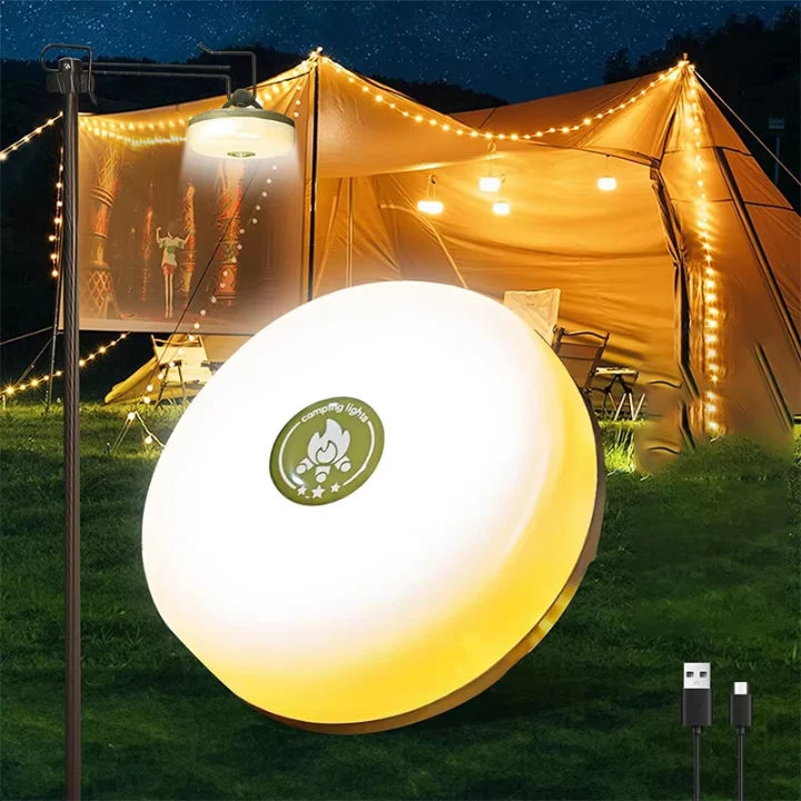 4-in-1 Camping Lantern with 10m RGB String Lights 4