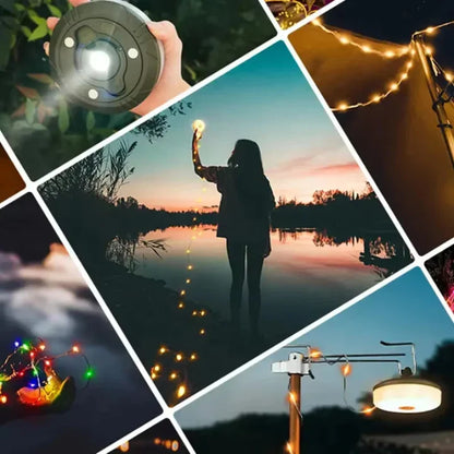4-in-1 Camping Lantern with 10m RGB String Lights 7