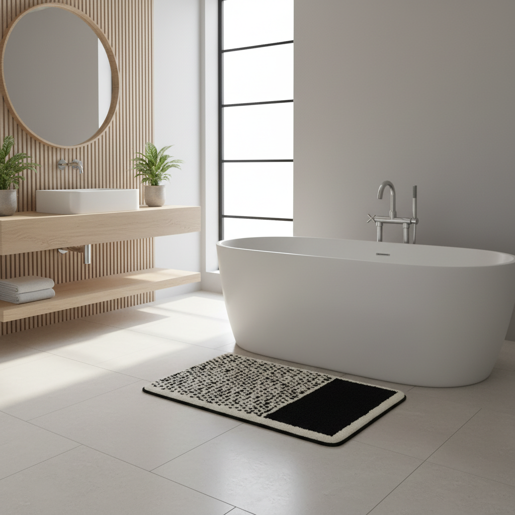 AbstractStep | Non-Slip Bath Mat in Nordic Style