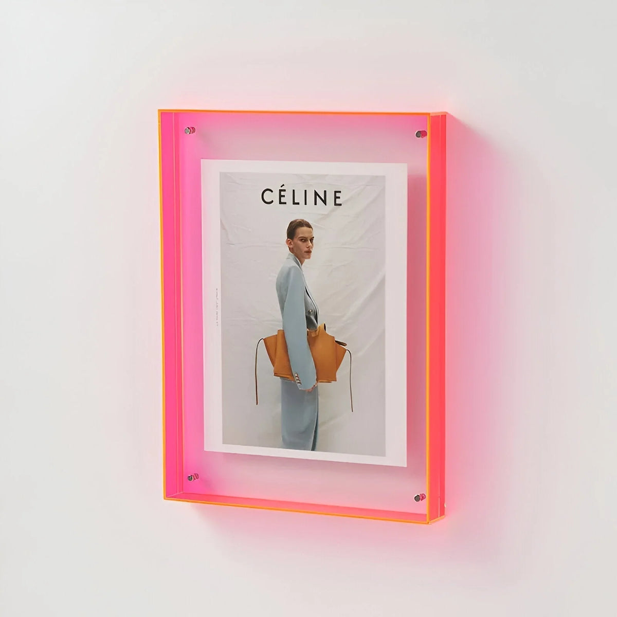 Acrylic Picture Frame Clear Floating Effect Modern 5 Sizes 0