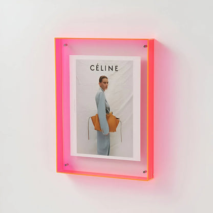 Acrylic Picture Frame Clear Floating Effect Modern 5 Sizes 0