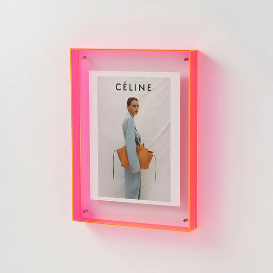 Acrylic Picture Frame Clear Floating Effect Modern 5 Sizes 0