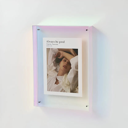 Acrylic Picture Frame Clear Floating Effect Modern 5 Sizes 10