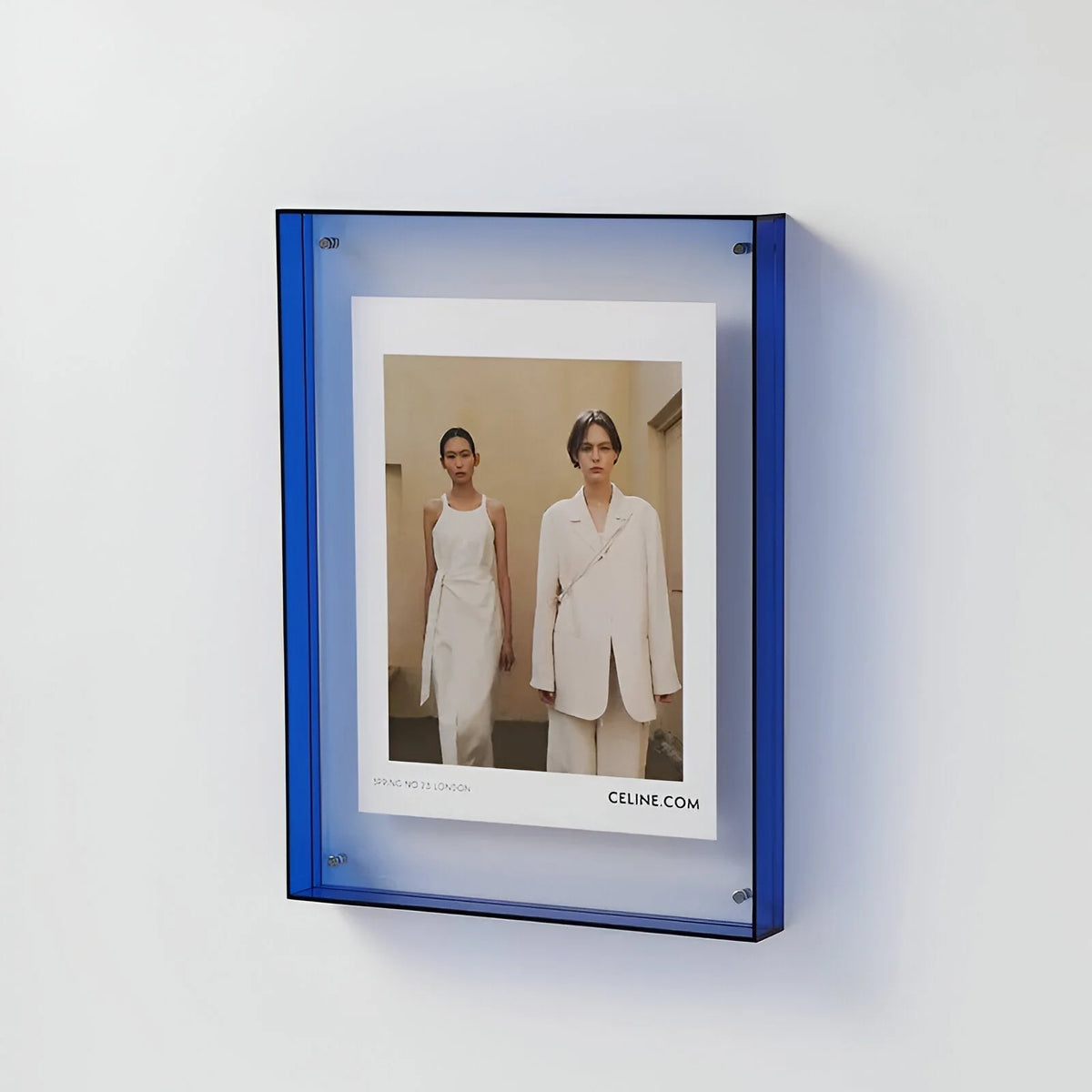 Acrylic Picture Frame Clear Floating Effect Modern 5 Sizes 3