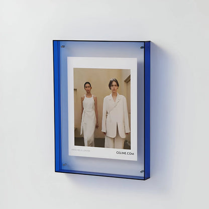 Acrylic Picture Frame Clear Floating Effect Modern 5 Sizes 3