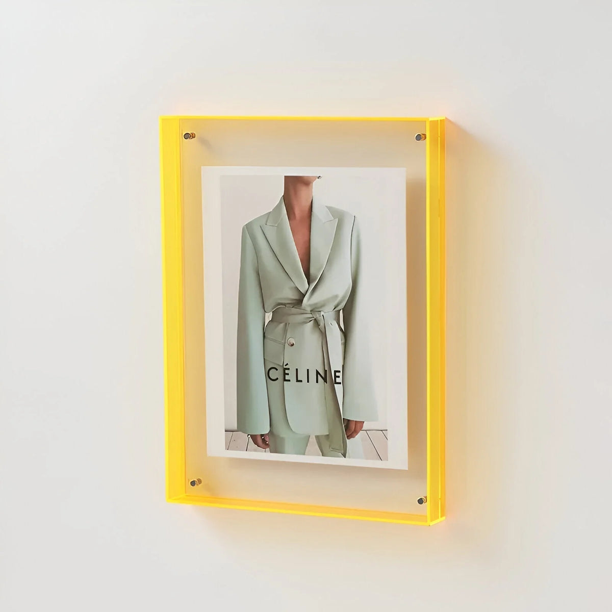 Acrylic Picture Frame Clear Floating Effect Modern 5 Sizes 5