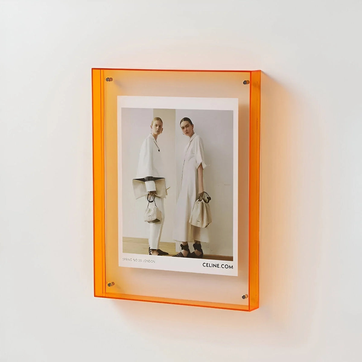 Acrylic Picture Frame Clear Floating Effect Modern 5 Sizes 6