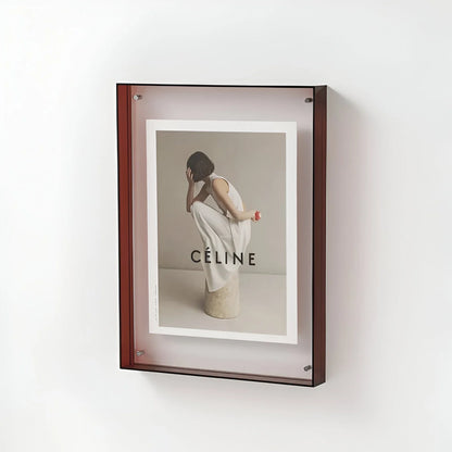 Acrylic Picture Frame Clear Floating Effect Modern 5 Sizes 7