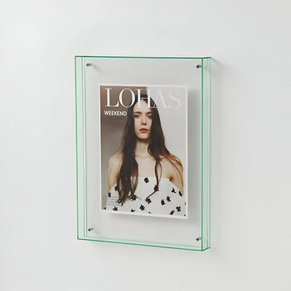 Acrylic Picture Frame Clear Floating Effect Modern 5 Sizes 9