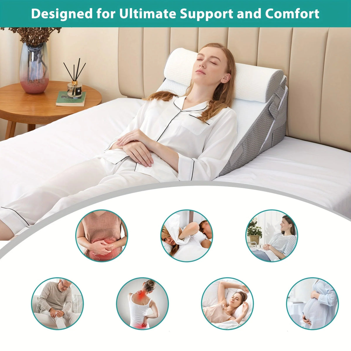 Adjustable Memory Foam Bed Angle Pillow | Support Cushion 3