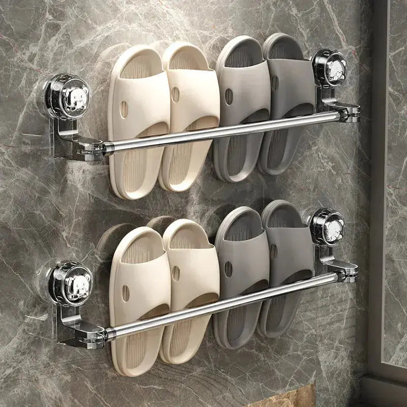 Adjustable Towel Rack Silver with Strong Suction Cups 4