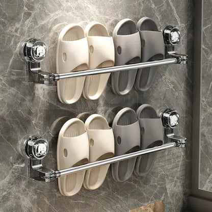 Adjustable Towel Rack Silver with Strong Suction Cups 4