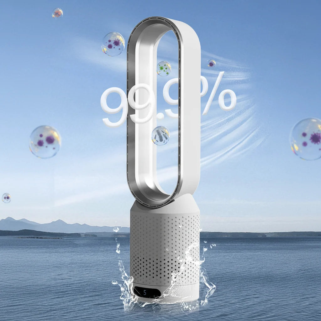 Aerobreeze Bladeless Tower Fan | 3-in-1 Design with 6 Speeds 7