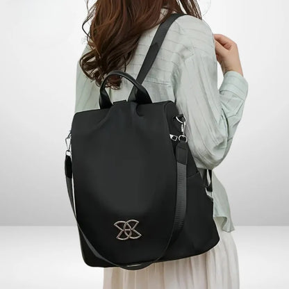 Anti-Theft Backpack Brown Black Water-Repellent 3 Carrying Options 0