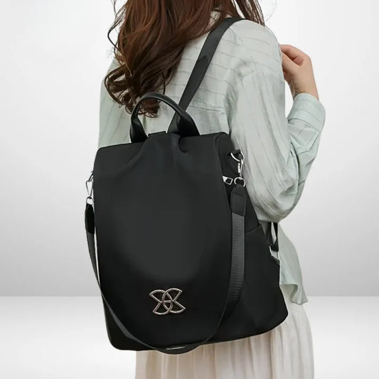 Anti-Theft Backpack Brown Black Water-Repellent 3 Carrying Options 0