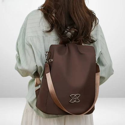 Anti-Theft Backpack Brown Black Water-Repellent 3 Carrying Options 1