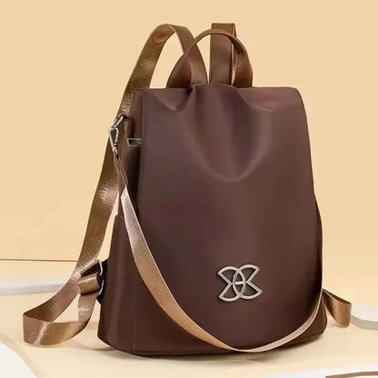 Anti-Theft Backpack Brown Black Water-Repellent 3 Carrying Options 7
