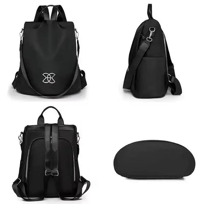 Anti-Theft Backpack Brown Black Water-Repellent 3 Carrying Options 8