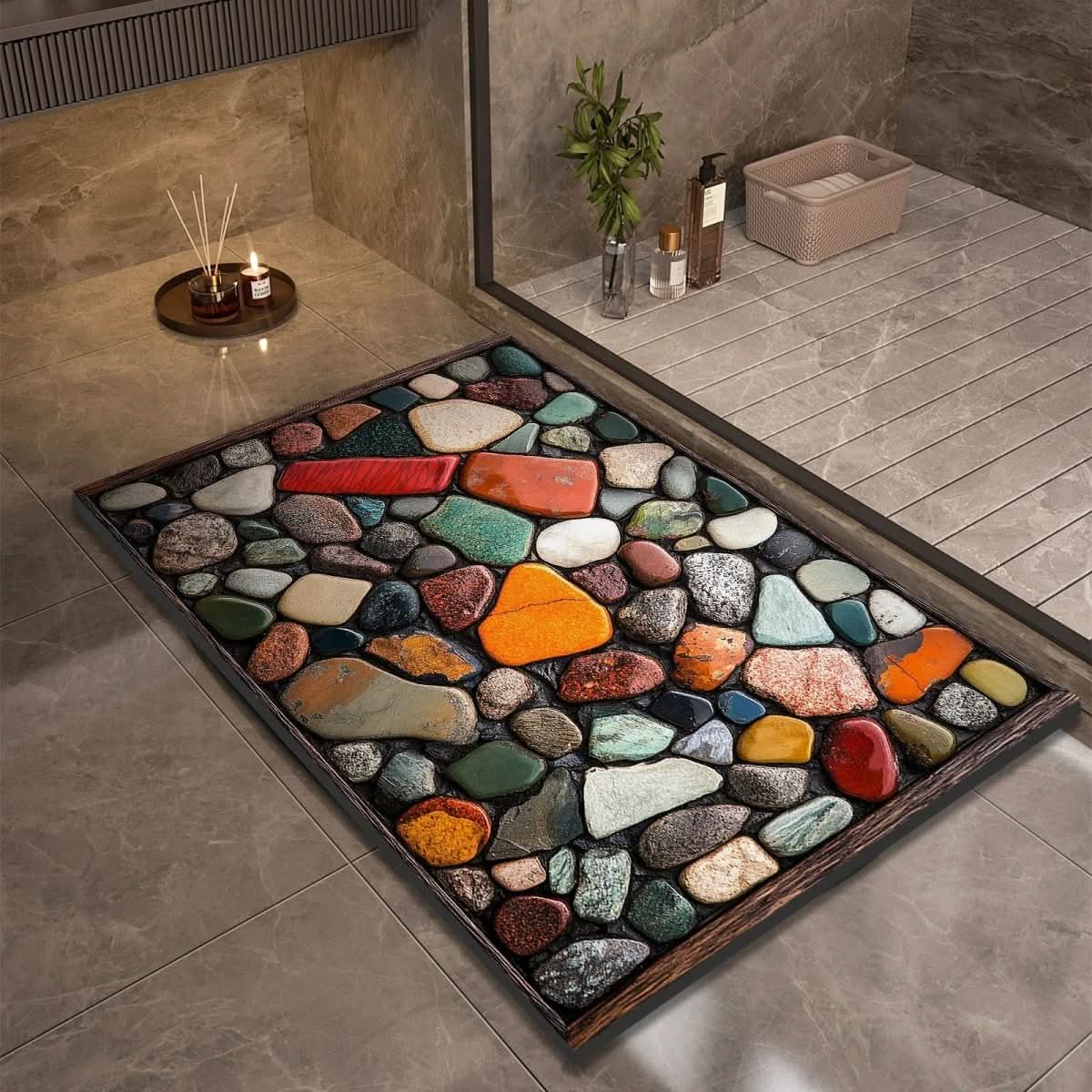 Aquasoft | Diatomaceous Earth Bath Mat Non-Slip Quick-Dry 1
