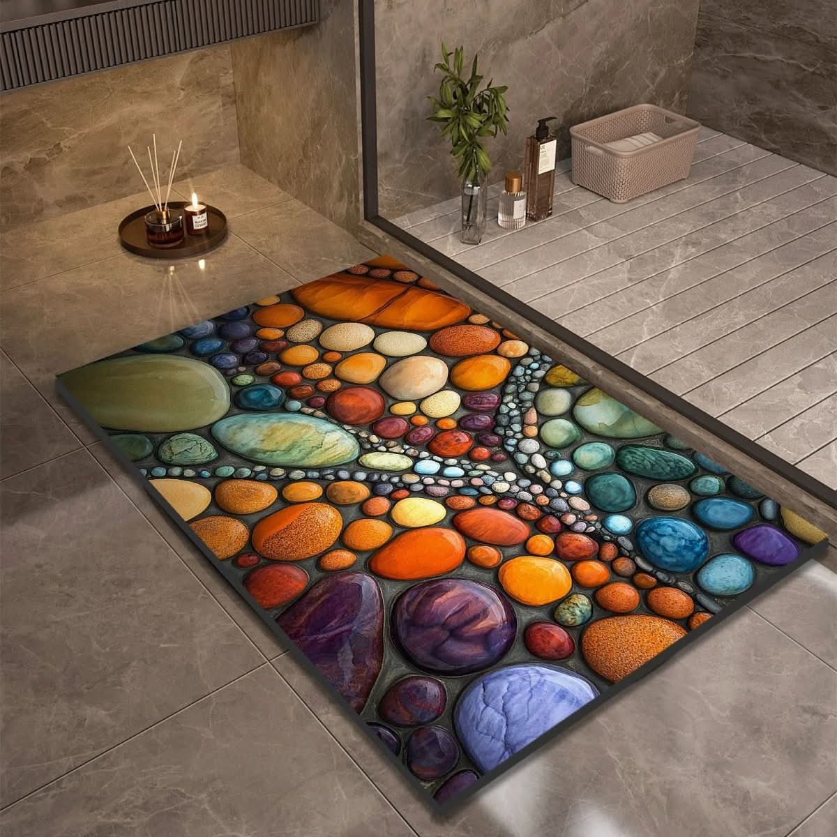 Aquasoft | Diatomaceous Earth Bath Mat Non-Slip Quick-Dry 12