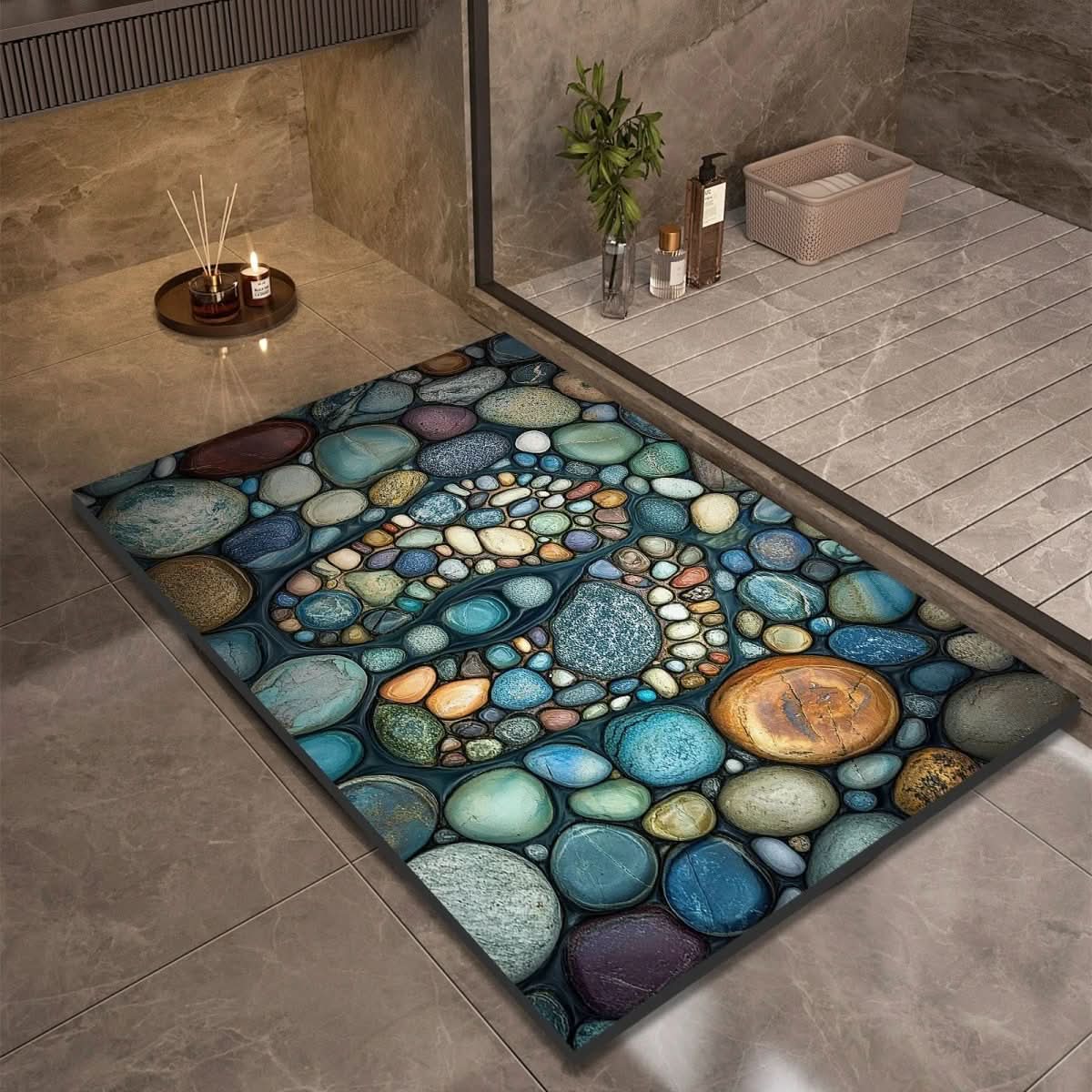 Aquasoft | Diatomaceous Earth Bath Mat Non-Slip Quick-Dry 9