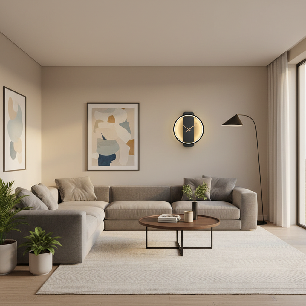 AuraTime | Modern Digital Wall Clock with LED Display