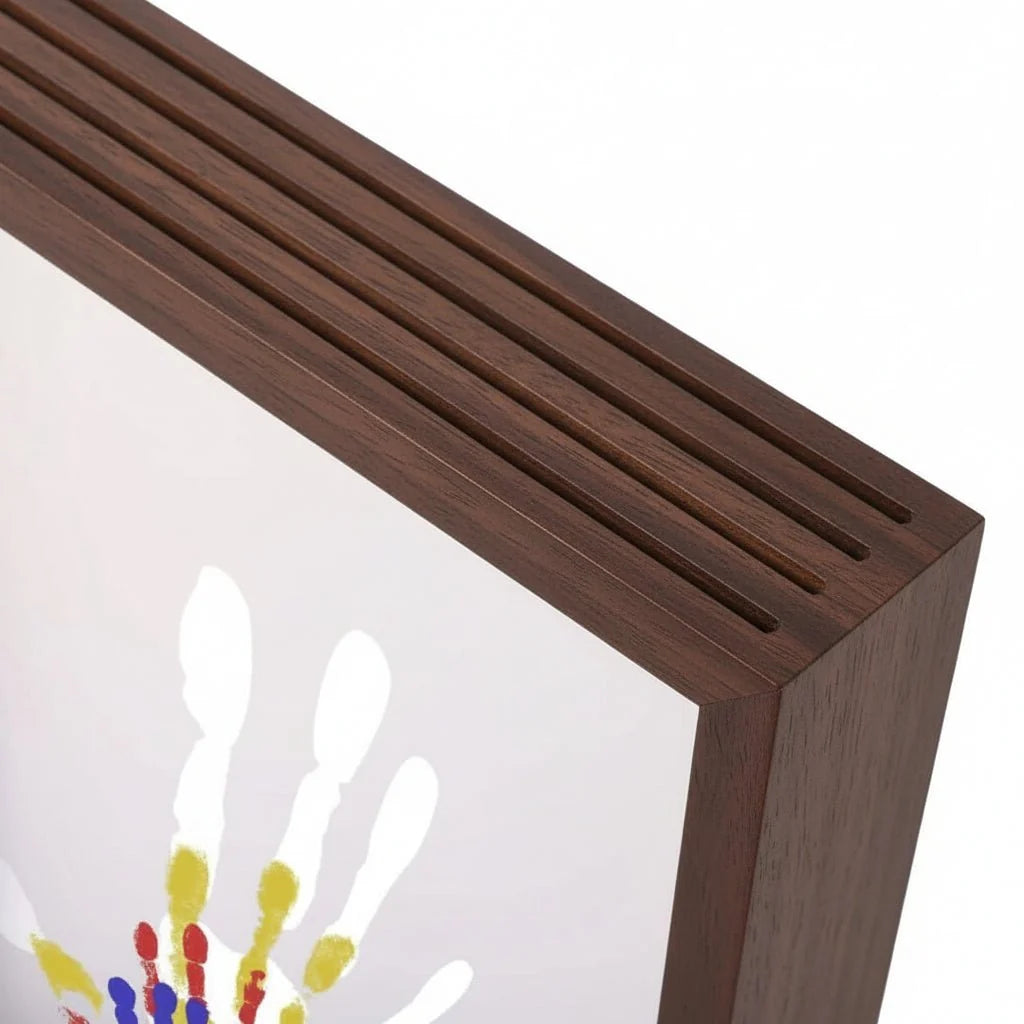 Baby Memory Frame Wood with Clay Hand and Footprints 6