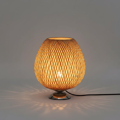 BambooLight | Vintage Bamboo Table Lamp for Bedside & Desk