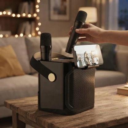 Bluetooth Karaoke Speaker with 2 Wireless Microphones and 360° Sound 2