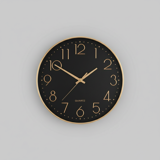 BlushTime | Modern Rose Gold Wall Clock 30 cm