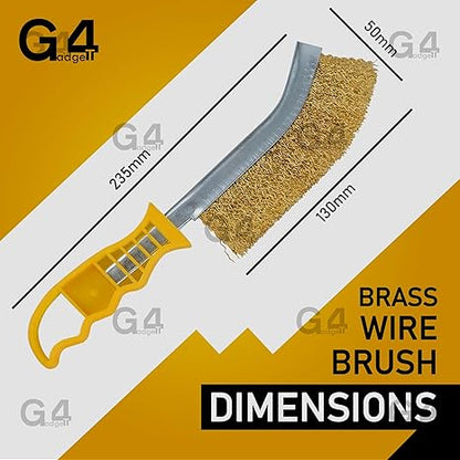Brass Wire Brush | Long Handle Rust Removal Tool 3