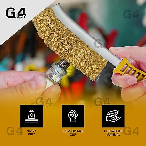Brass Wire Brush | Long Handle Rust Removal Tool 4