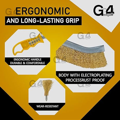 Brass Wire Brush | Long Handle Rust Removal Tool 5