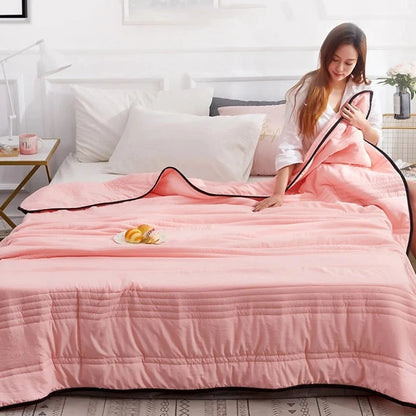 Breathable Bamboo Fiber Summer Blanket | Cooling Lightweight Throw 1