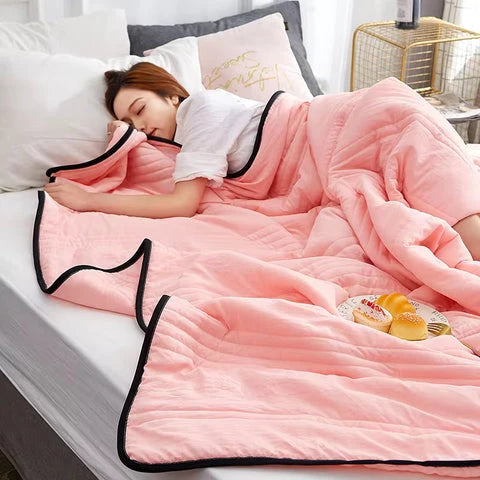 Breathable Bamboo Fiber Summer Blanket | Cooling Lightweight Throw 2