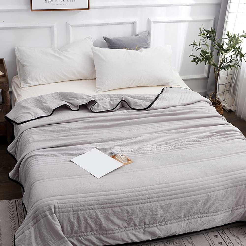 Breathable Bamboo Fiber Summer Blanket | Cooling Lightweight Throw 5