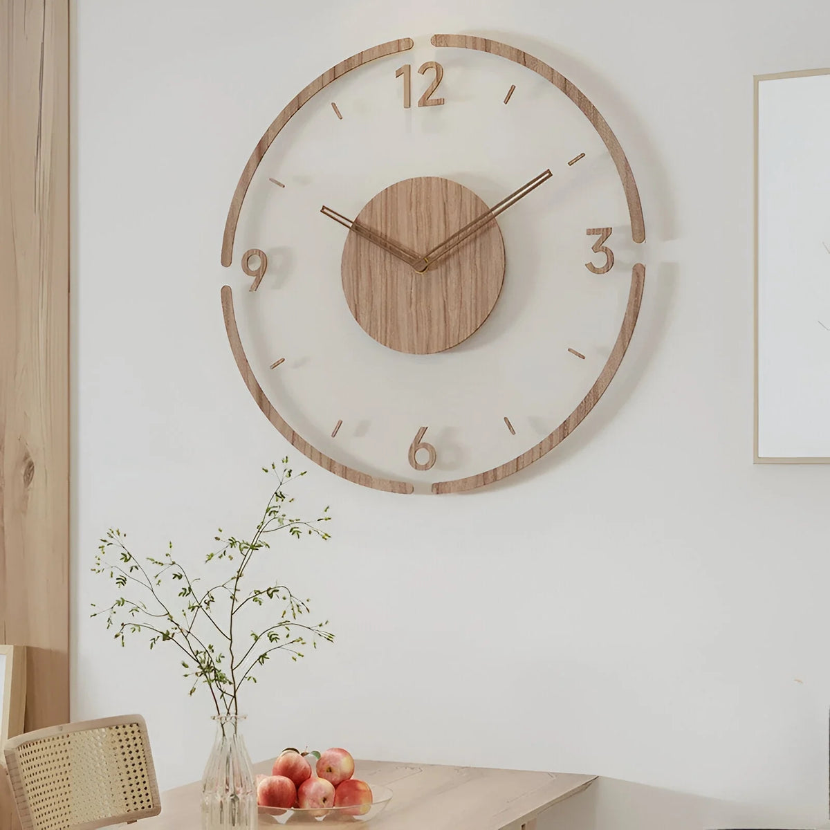 ClearWood | Silent Wall Clock Wood Acrylic 0
