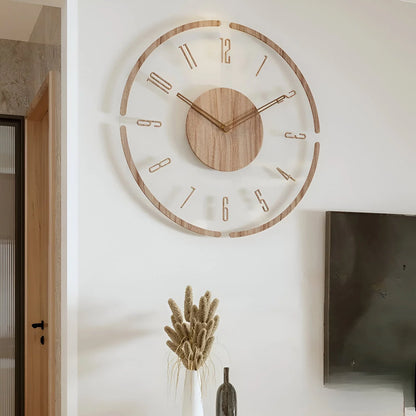 ClearWood | Silent Wall Clock Wood Acrylic 2