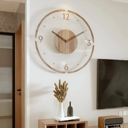 ClearWood | Silent Wall Clock Wood Acrylic 3