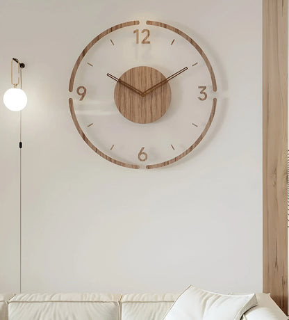 ClearWood | Silent Wall Clock Wood Acrylic 4
