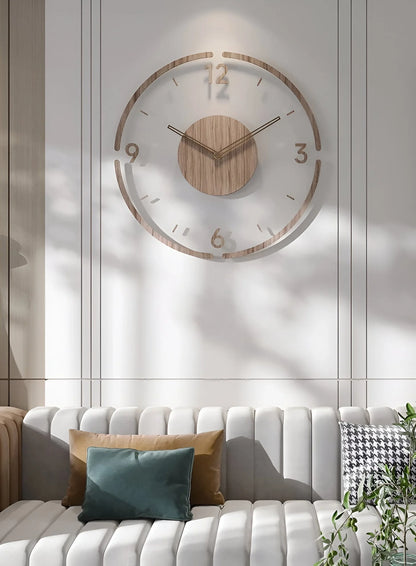 ClearWood | Silent Wall Clock Wood Acrylic 5