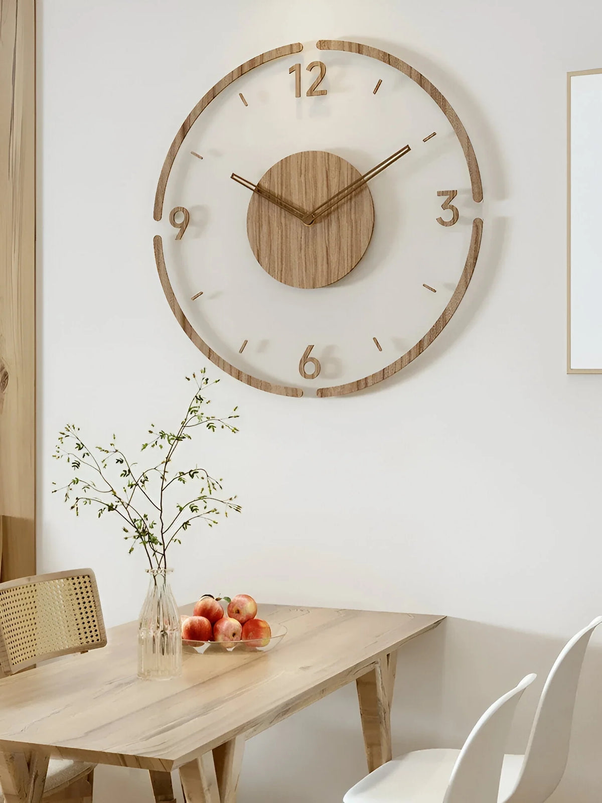 ClearWood | Silent Wall Clock Wood Acrylic 6
