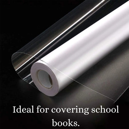 Clear Plastic Book Covers | Self-Adhesive Film 33cm x 3m 1