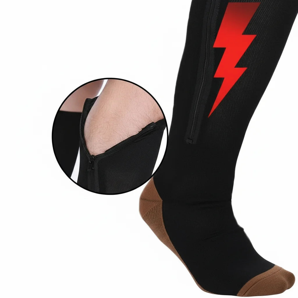 Compression Socks with Zipper | 20-30 mmHg Unisex Compression Socks 3
